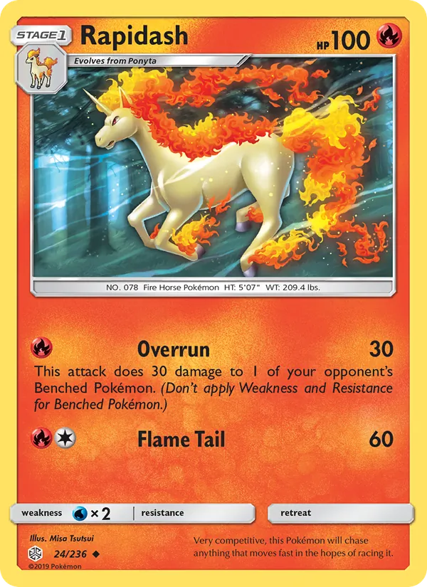 Rapidash - Cosmic Eclipse Pokemon Card