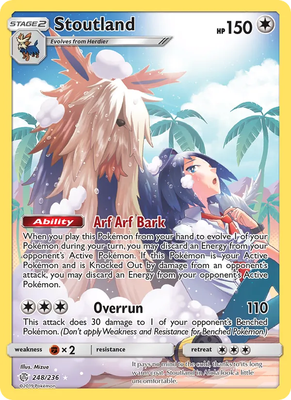 Stoutland - Cosmic Eclipse Pokemon Card