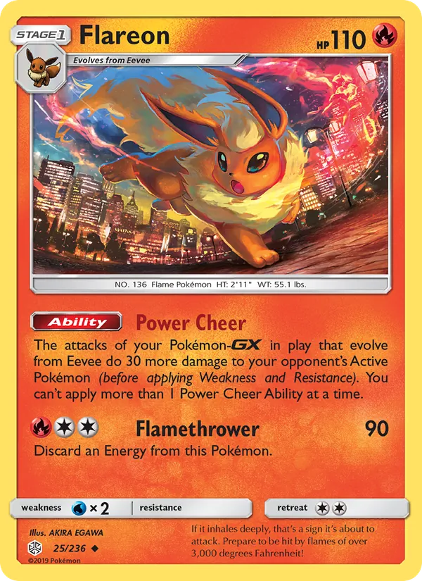 Flareon - Cosmic Eclipse Pokemon Card