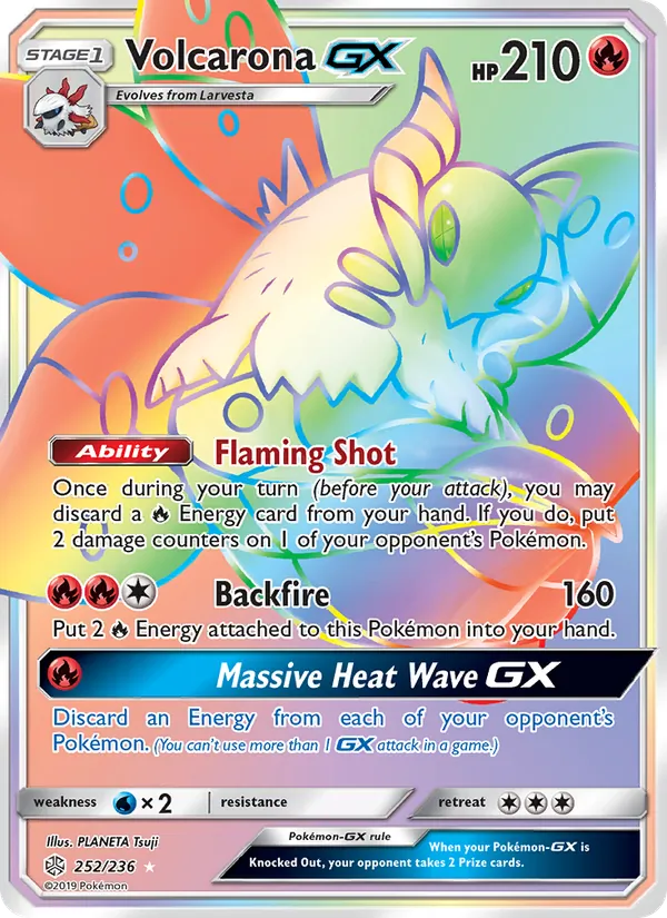 Volcarona GX - Cosmic Eclipse Pokemon Card