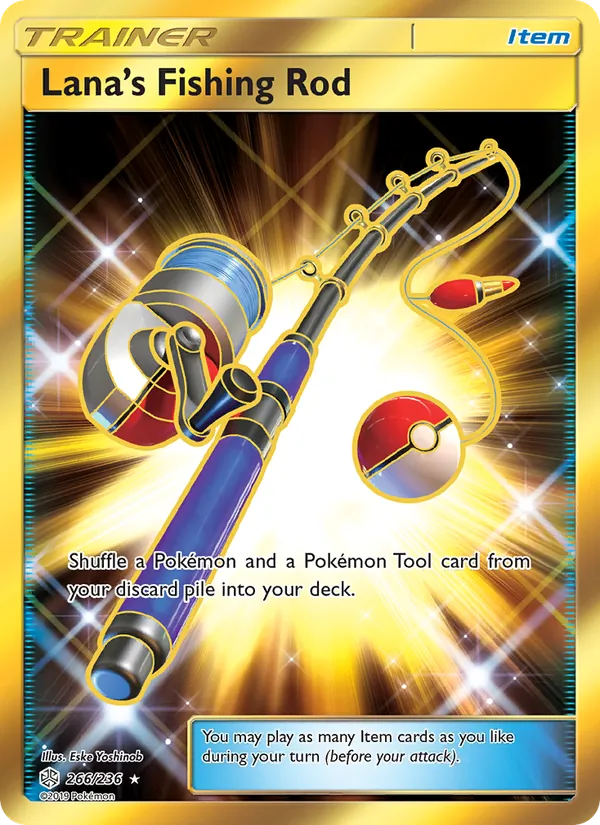 Lana’s Fishing Rod - Cosmic Eclipse Pokemon Card