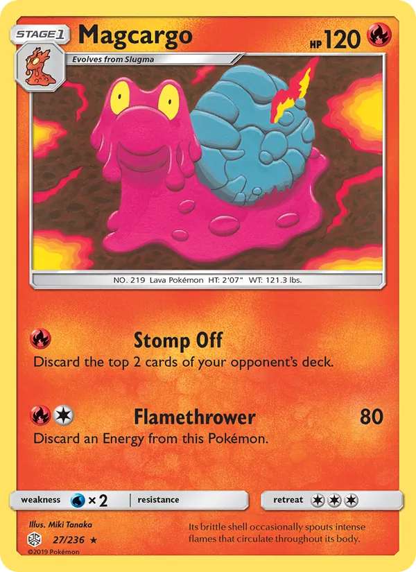 Magcargo - Cosmic Eclipse Pokemon Card