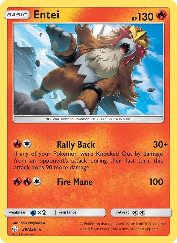 Entei - Cosmic Eclipse Pokemon Card