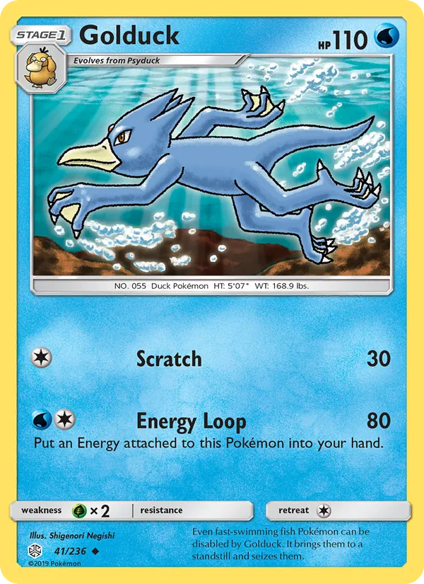 Golduck - Cosmic Eclipse Pokemon Card