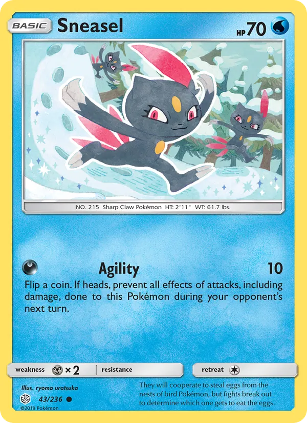 Sneasel - Cosmic Eclipse Pokemon Card