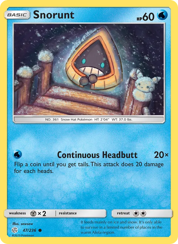 Snorunt - Cosmic Eclipse Pokemon Card