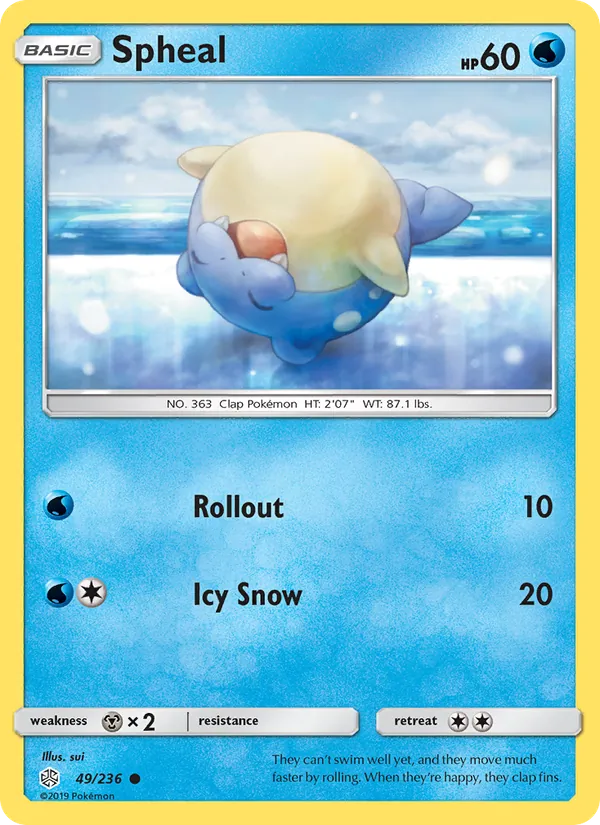Spheal - Cosmic Eclipse Pokemon Card