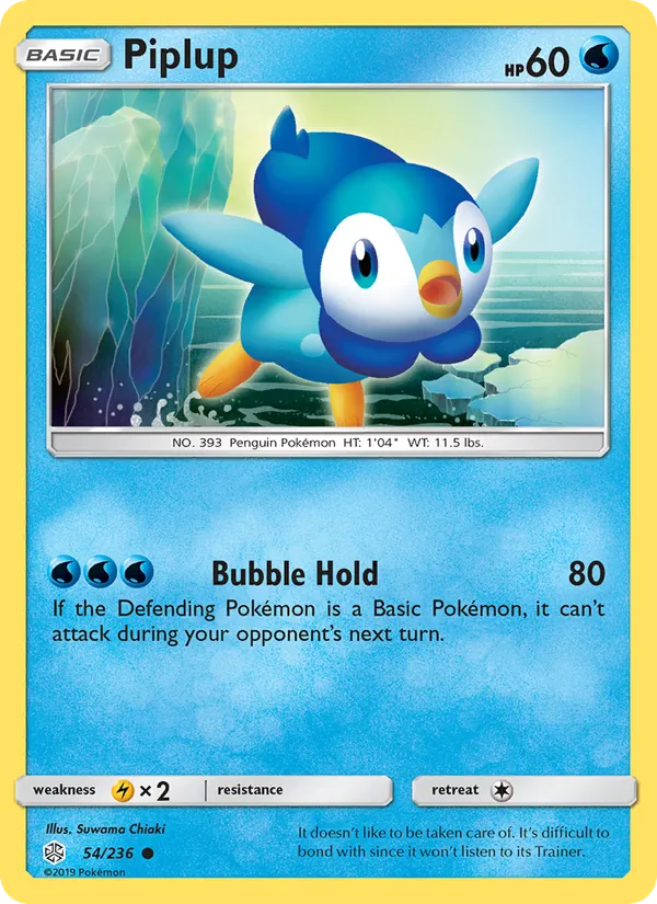 Piplup - Cosmic Eclipse Pokemon Card