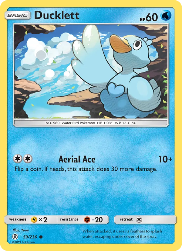Ducklett - Cosmic Eclipse Pokemon Card