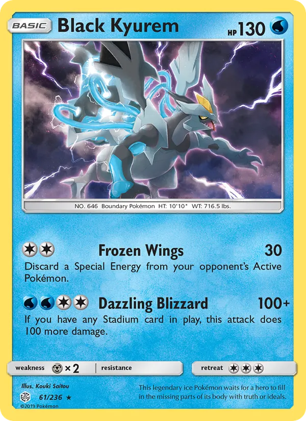 Black Kyurem - Cosmic Eclipse Pokemon Card