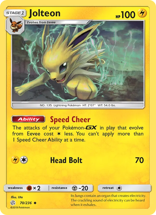 Jolteon - Cosmic Eclipse Pokemon Card