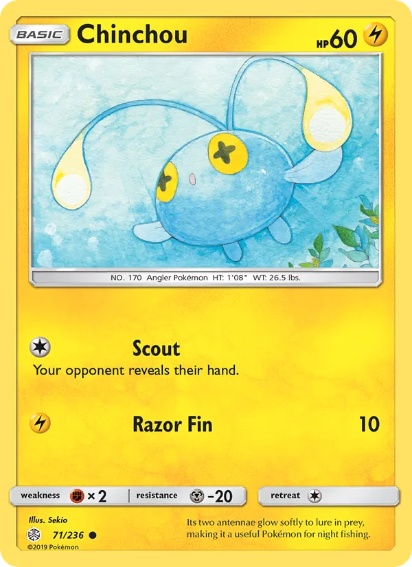 Chinchou - Cosmic Eclipse Pokemon Card
