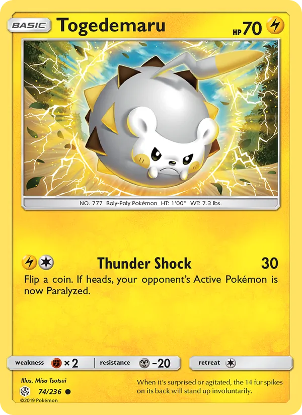 Togedemaru - Cosmic Eclipse Pokemon Card