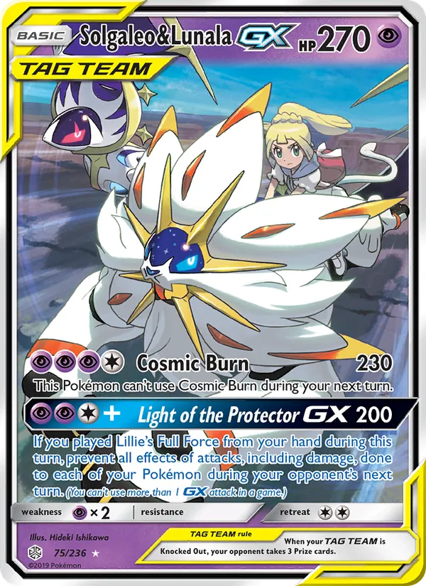 Solgaleo & Lunala GX - Cosmic Eclipse Pokemon Card