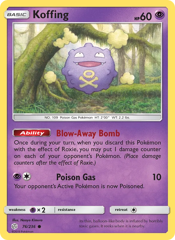 Koffing - Cosmic Eclipse Pokemon Card