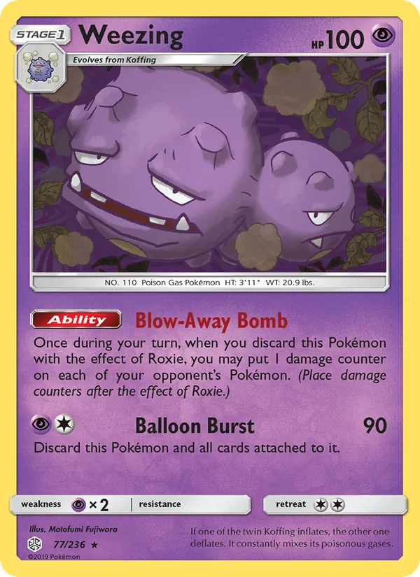 Weezing - Cosmic Eclipse Pokemon Card