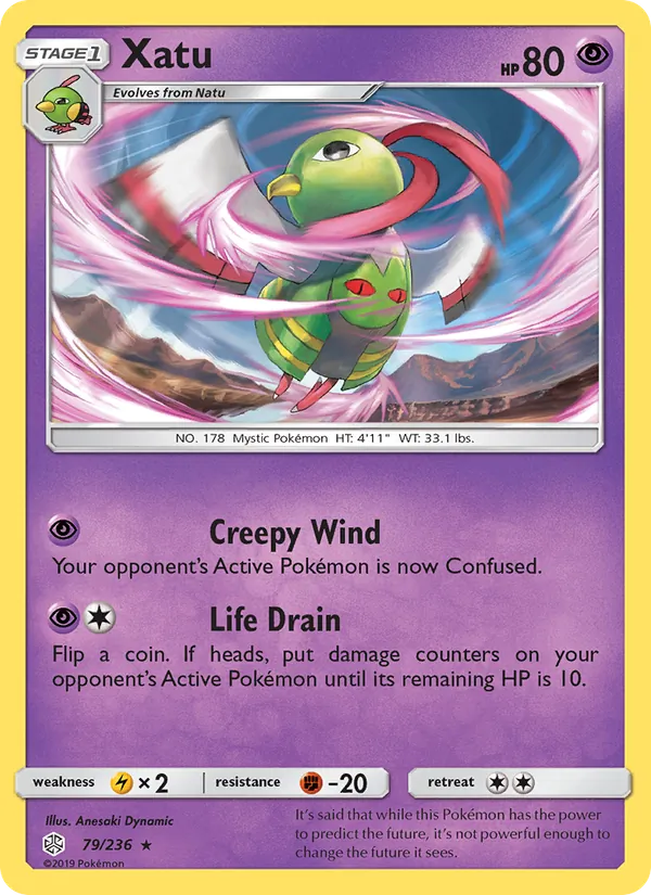 Xatu - Cosmic Eclipse Pokemon Card