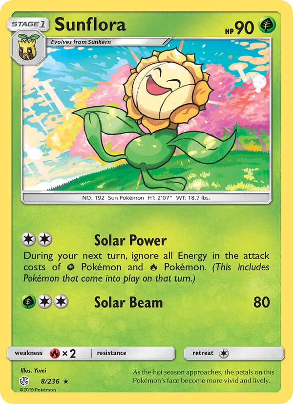 Sunflora - Cosmic Eclipse Pokemon Card