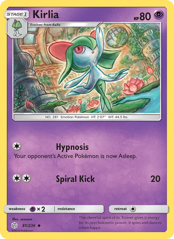 Kirlia - Cosmic Eclipse Pokemon Card