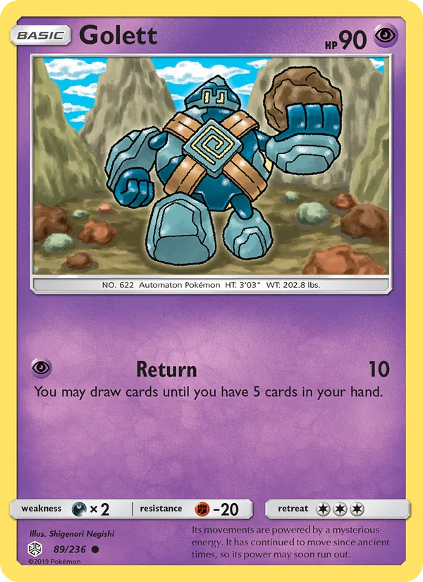 Golett - Cosmic Eclipse Pokemon Card