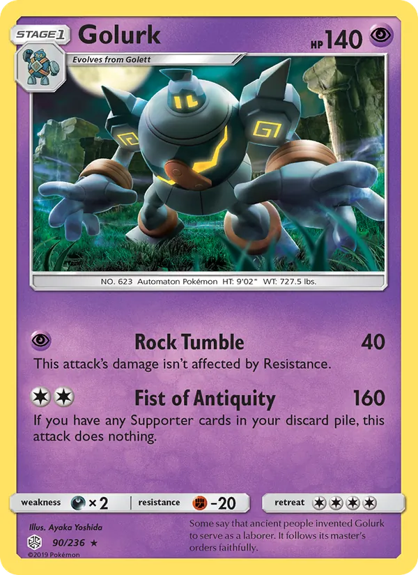 Golurk - Cosmic Eclipse Pokemon Card