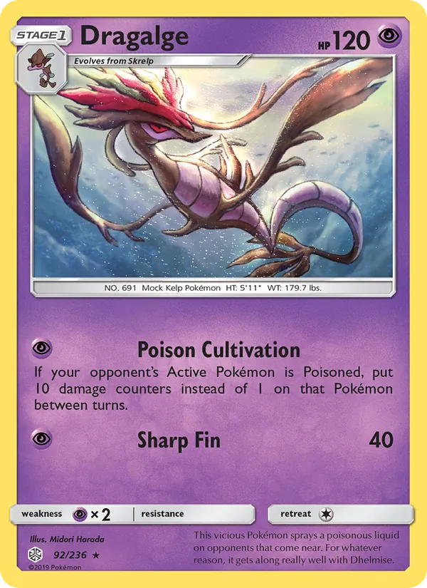 Dragalge - Cosmic Eclipse Pokemon Card