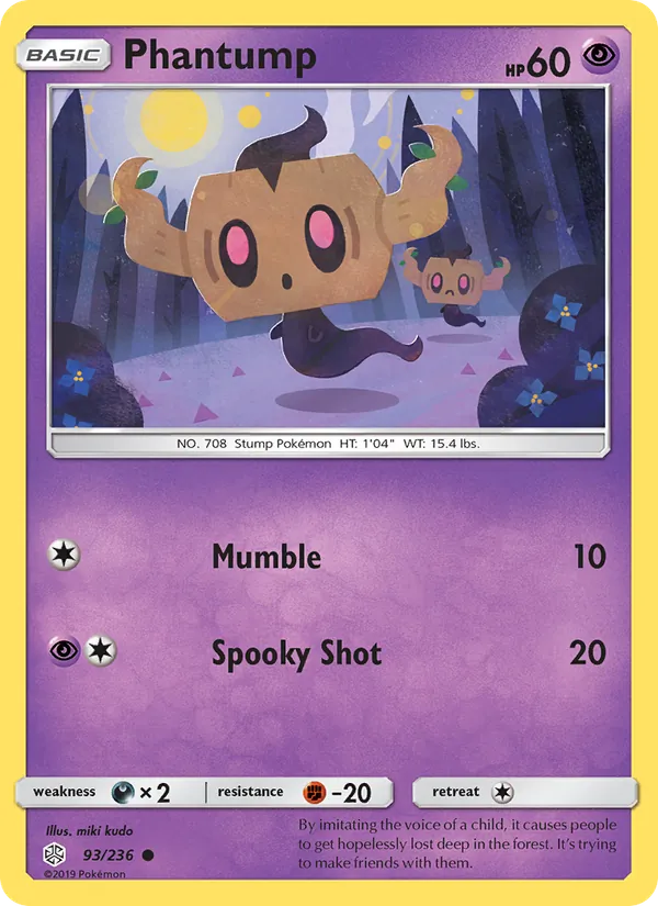 Phantump - Cosmic Eclipse Pokemon Card