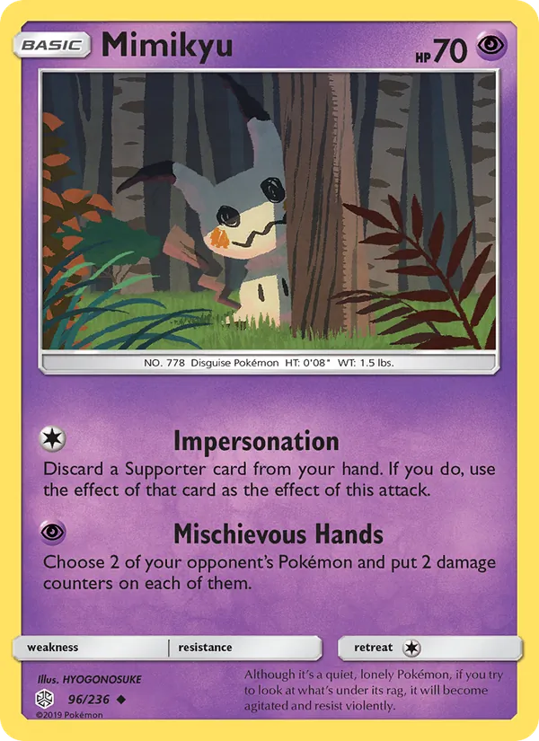 Mimikyu - Cosmic Eclipse Pokemon Card