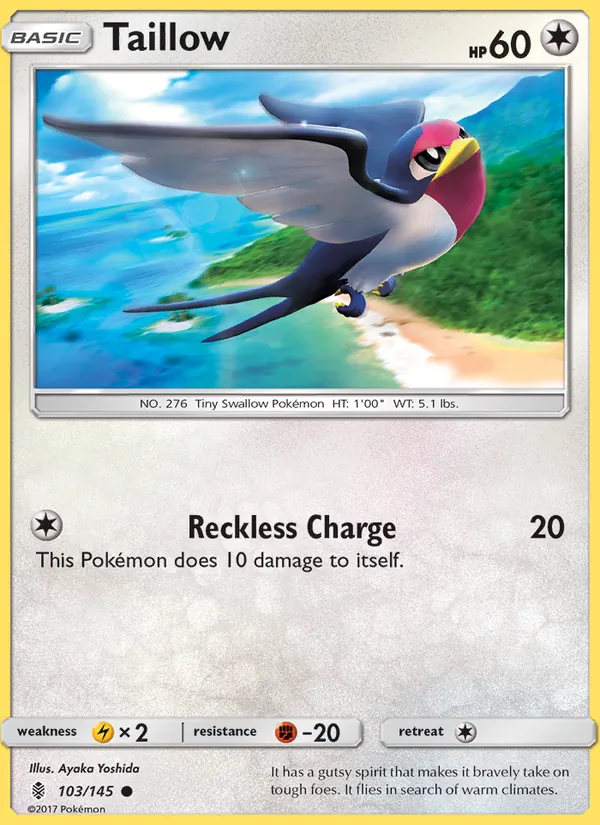 Taillow - Guardians Rising Pokemon Card