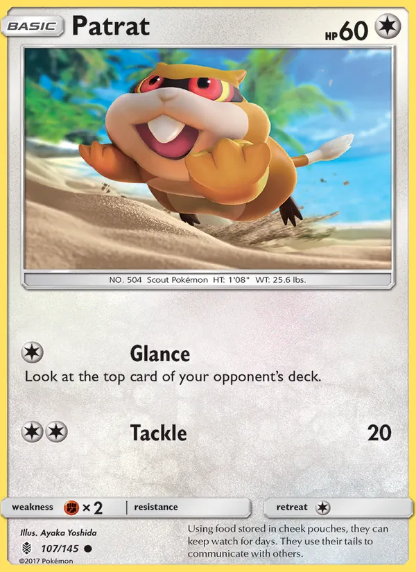 Patrat - Guardians Rising Pokemon Card