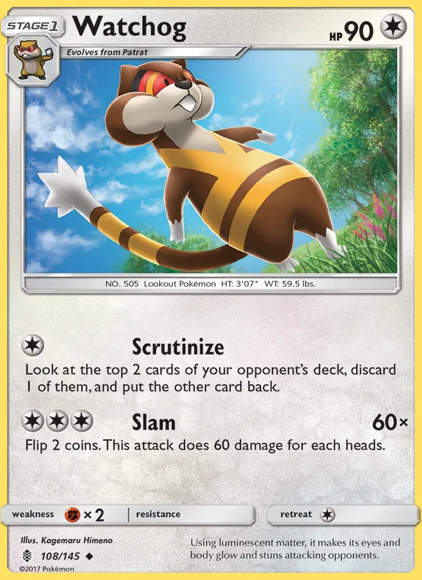 Watchog - Guardians Rising Pokemon Card