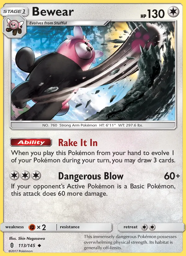 Bewear - Guardians Rising Pokemon Card