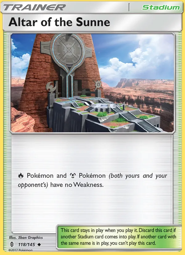 Altar of the Sunne - Guardians Rising Pokemon Card