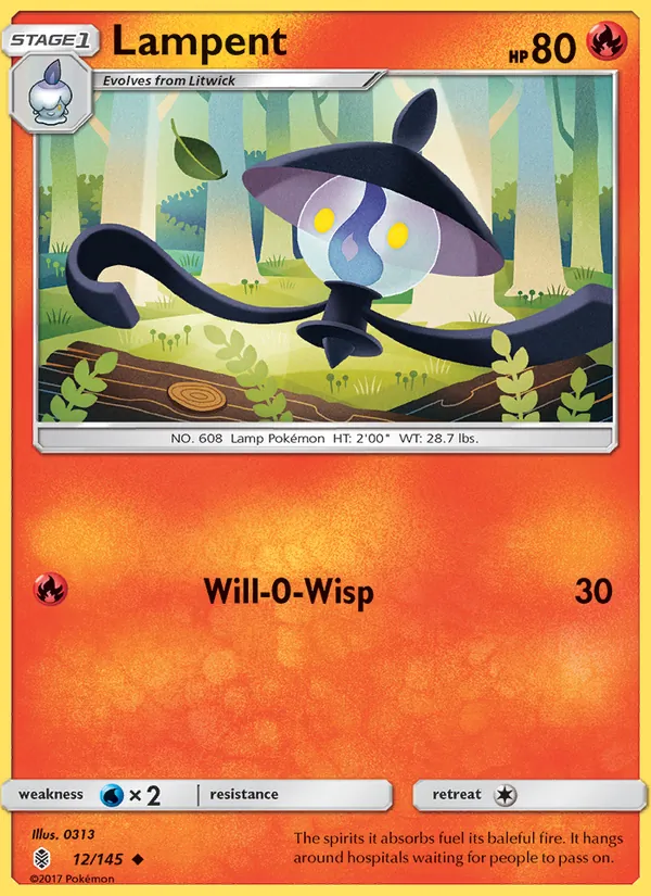 Lampent - Guardians Rising Pokemon Card