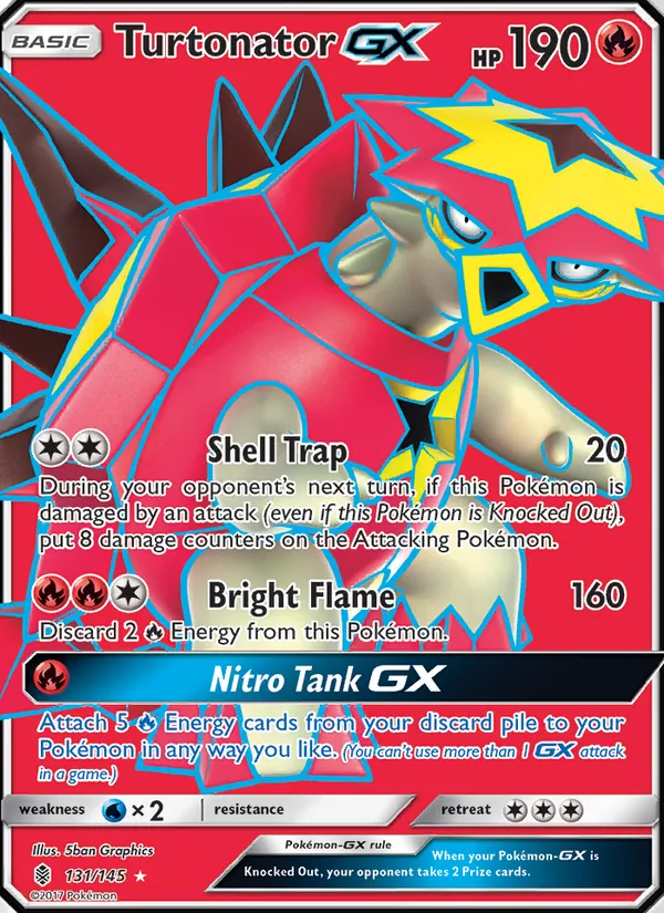 Turtonator GX - Guardians Rising Pokemon Card