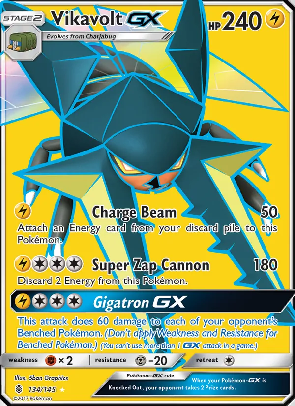 Vikavolt GX - Guardians Rising Pokemon Card