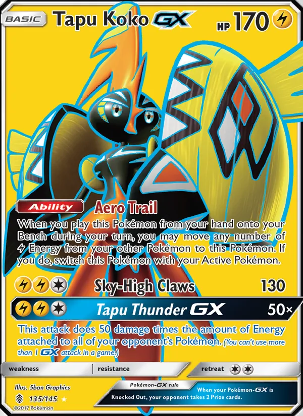 Tapu Koko GX - Guardians Rising Pokemon Card