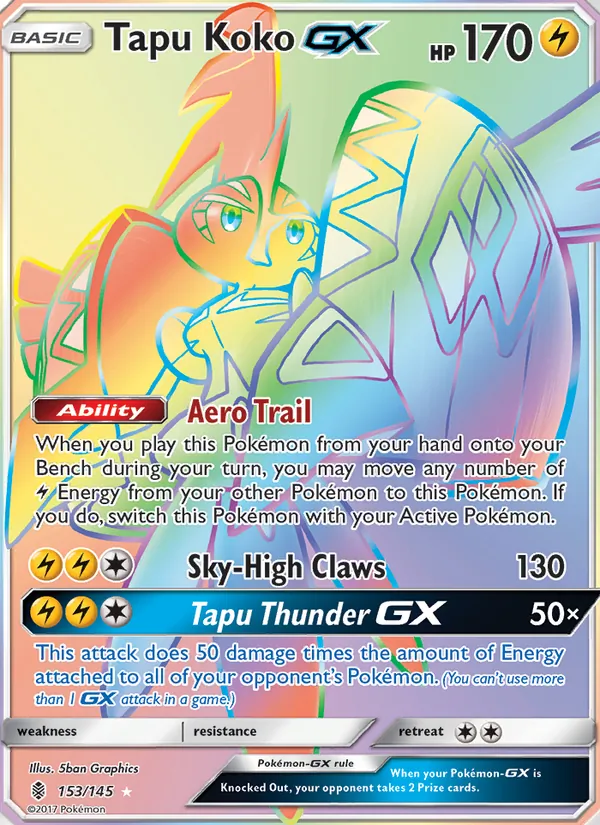 Tapu Koko GX - Guardians Rising Pokemon Card