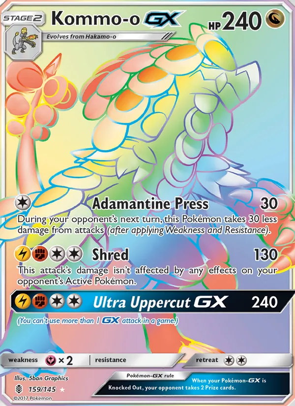 Kommo-o GX - Guardians Rising Pokemon Card