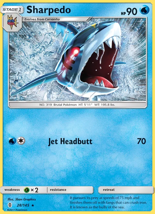 Sharpedo - Guardians Rising Pokemon Card