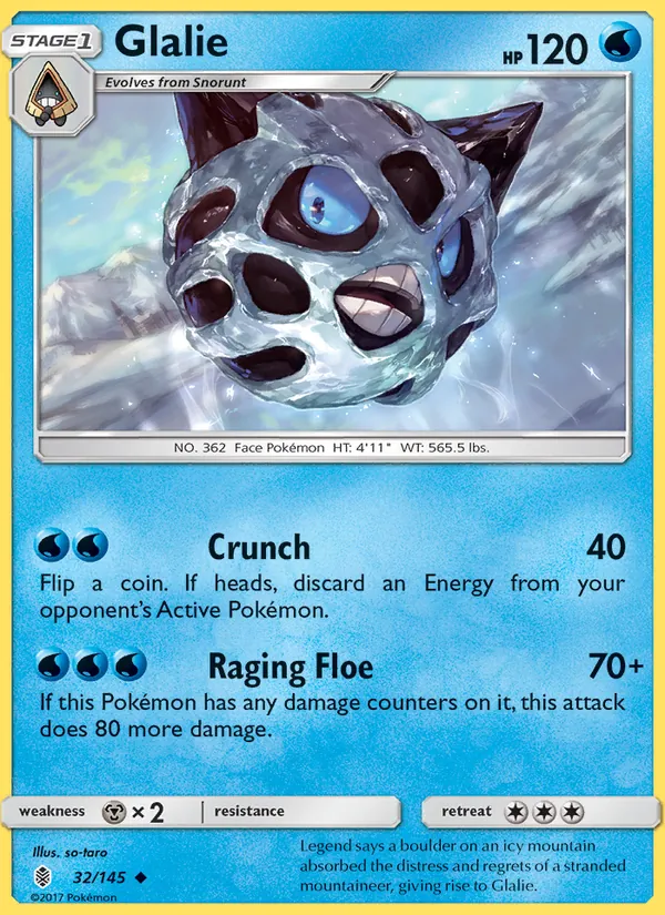 Glalie - Guardians Rising Pokemon Card
