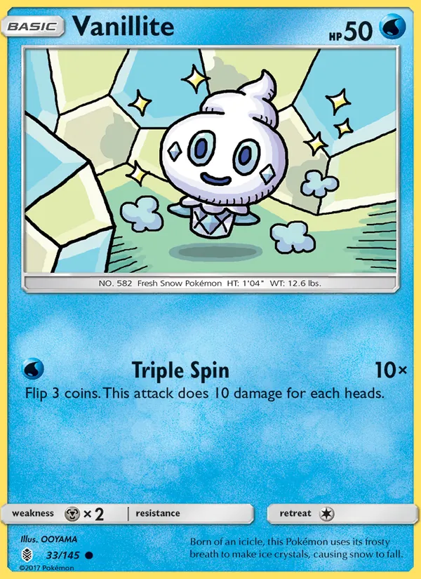 Vanillite - Guardians Rising Pokemon Card