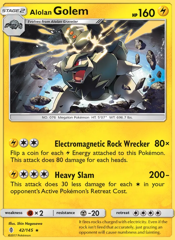 Alolan Golem - Guardians Rising Pokemon Card