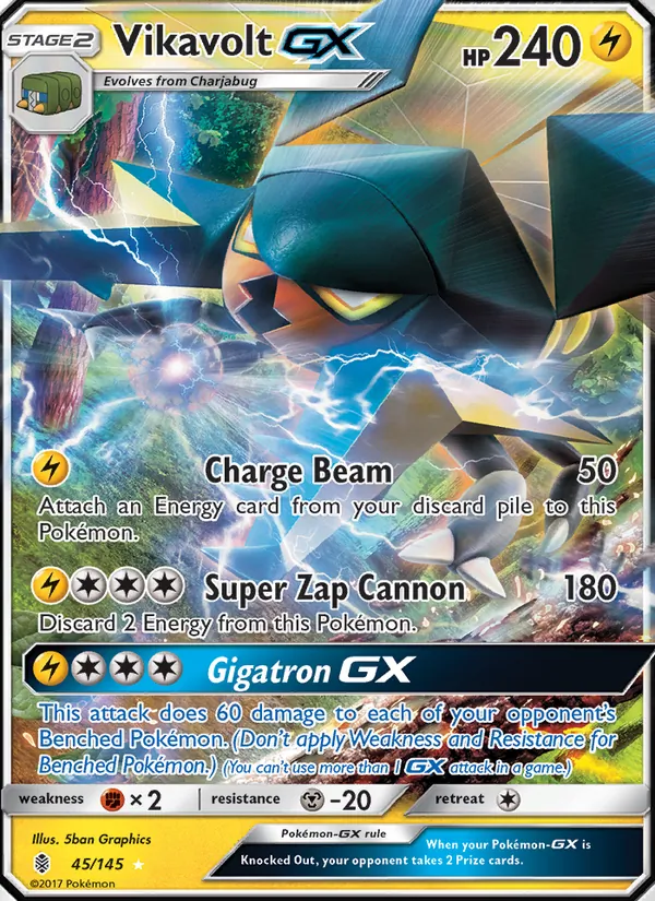 Vikavolt GX - Guardians Rising Pokemon Card