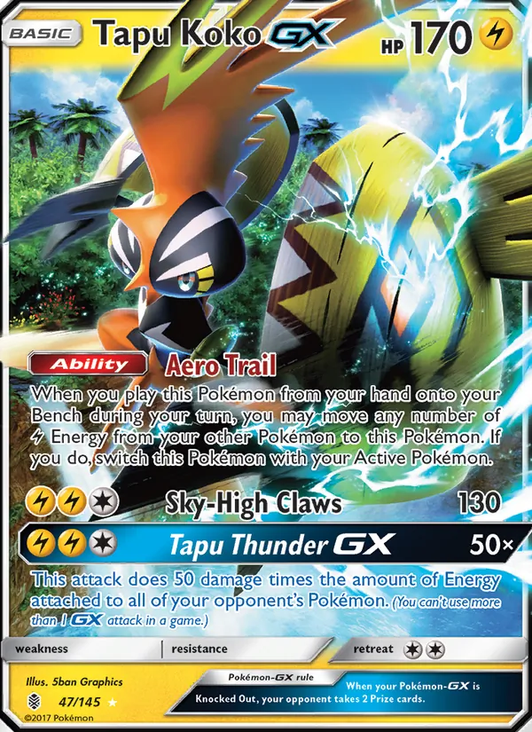 Tapu Koko GX - Guardians Rising Pokemon Card