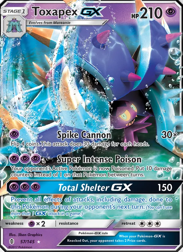 Toxapex GX - Guardians Rising Pokemon Card