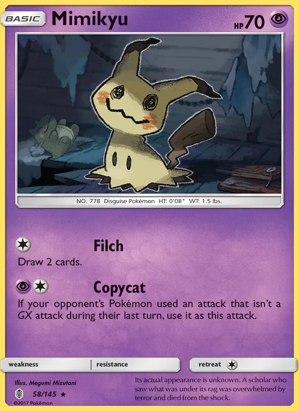 Mimikyu - Guardians Rising Pokemon Card
