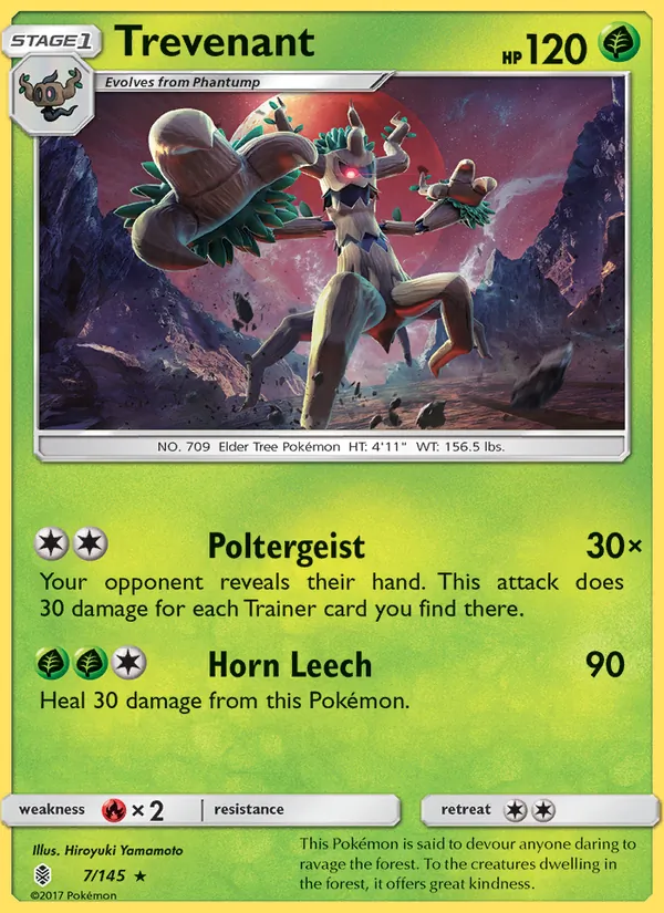 Trevenant - Guardians Rising Pokemon Card