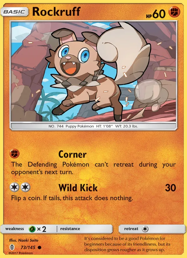 Rockruff - Guardians Rising Pokemon Card