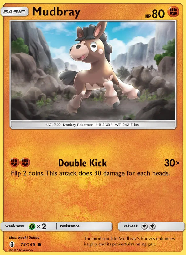 Mudbray - Guardians Rising Pokemon Card